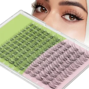 Fairy Venus Manga Eyelash Extensions C Curl 120pcs Semi Handmade Black Cotton Stem Waterproof DIY Personal Lash Clusters