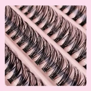 False Eyelash 3D Natural Lashes 10 Pairs Deep Wave Lashes Short Strip Plastic Cotton Band Natural False Lashes