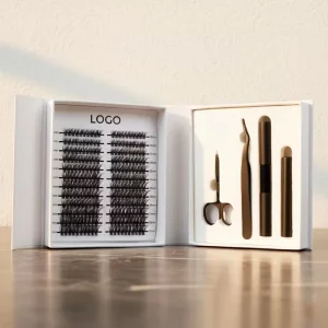 False Eyelash Pre glued Clusters Kit at Home Lash Extensions Lash Cluster Curl D Diy Eyelash Set Cluster Lashes