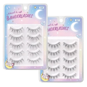 False Eyelash Private Label 6-13mm Strip Lashes with Customizable Packaging for Beginners