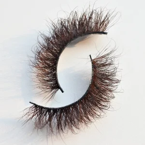False Eyelash Vendor 16mm 18mm 20mm Fluffy Eye Lashes High Quality Handmade Soft Natural Brown Strip Lashes Supplies