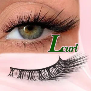 False Eyelashes 14mm Faux Mink 3d Natural Custom Made L Curl Strip Eye Lash Supplier