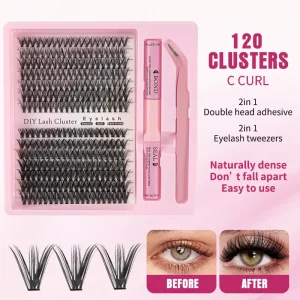 False Eyelashes 30D-40D Synthetic Hair Natural Thick Segmented Single Cluster C Curl Hot Melt Grafting Eyelash Book