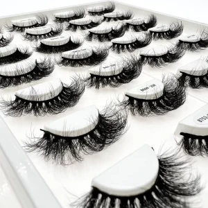 False Eyelashes 3D Faux Mink Lashes Black Band 15-20MM Natural Synthetic Eyelashes and Vegan Lash Vendor Private Label