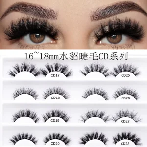 False Eyelashes 3D Real Mink Fur Private Label Custom Packaging Reusable 8MM 25MM Length