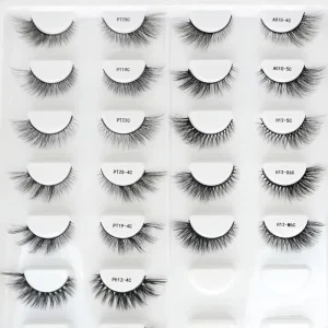 False Eyelashes 6D Super Wispy Fake Eyelashes Fox Eye Effect Dramatic Cat Eye Lashes