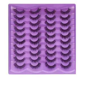 False Eyelashes 8D Faux Mink Lashes 20 Pairs Wispy Lashes Pack Dramatic Natural Volume Eyelashes Extension