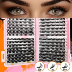 False Eyelashes Box Clear Band Natural Wispy Faux Mink Fluffy Soft Half Lashes for Daily Party Valentine’s Day Makeup