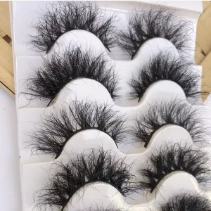 False Eyelashes Full Strip Mink Lashes 100% Handmade Packs Curly 3d Lashes Eyelashes