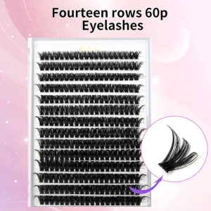 False Eyelashes Style Development D curl 30P 100P Hot melt Lashes 14 row Set