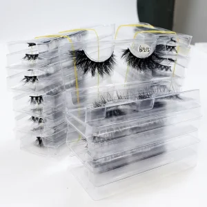 False Eyelashes & Tools Support Customization Lash Box Packaging 10mm 20mm Messy Fluffy Strip Mink Lashes Bundle