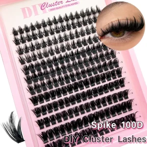 Fashionable 12Rows Spike Fairy Thick 8-16mm Long Style DIY-eyelashes Extension Clusters Soft Fiber 100% Handmade Lash