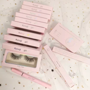 Fast Delivery 5D Faux Mink Lashes Korean Silk Fiber Eyelashes with Private Logo
