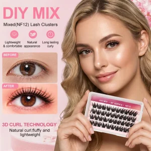 Fast Shipping DIY Cluster Lashes Individual Extensions Lash Clusters Cluster Lash Strip Eye Lash Extension Kit
