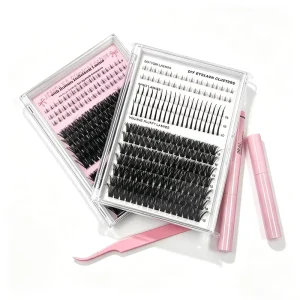Fast Shipping Stock Wispy Spike Segment Lash Clusters Mixed Length Tray Bottom Lashes DIY Individual Reusable Synthetic