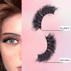 Faux Mink 3D Full Strip Lashes Natural Soft Handmade Reusable Eyelashes 12 14mm Daily Use Fluffy LD02