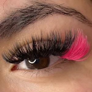 Faux Mink 3D Mink Lashes 25mm Colored Lashes Black Cotton Stalk Red Green Pink Multi Colored Lashes