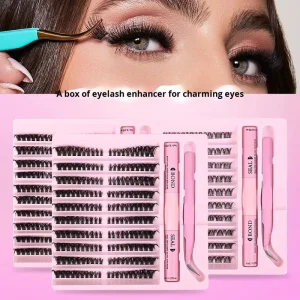 Faux Mink Eyelashes Diy Pre Cut Segmented Lash Extensions Segment Lashes Set Under Lash Clusters With Bond and Sealant