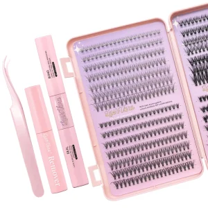 Faux Mink Eyelashes Diy Pre Cut Segmented Lash Extensions Segment Lashes Set Under Lash Clusters With Bond and Sealant