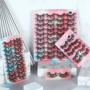 Faux Mink Eyelashes Private Label with Silk Lashes and Fake Silk Eyelashes False Eyelashes