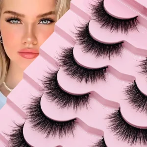 Faux Mink False Lashes Faux Mink Strip Eyelashes Natural Look with Custom Package Logo