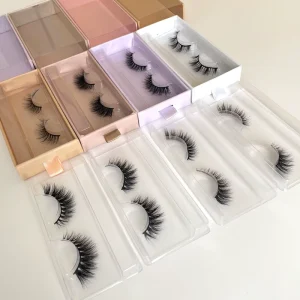 Faux Mink Fluffy 3D Wispy Full Strip Eyelashes 10-12mm Faux Mink Lashes With Packaging