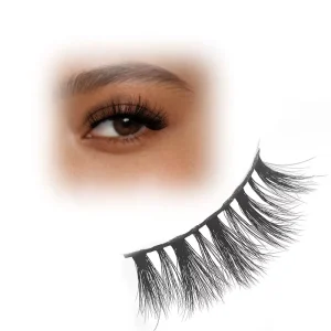 Faux Mink Hair False Eyelashes Wispies Fluffies Drama Natural Long Soft Handmade Cruelty free Deep wave Lashes Plastic Cotton
