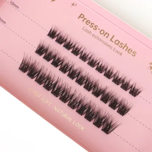 Faux Mink Invisible Band Cluster False Lashes DIY Fluffy Self Adhesive Eyelash Extension