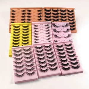 Faux Mink Lashes 3D Siberian Mink Eyelashes Free Customized Box 12-15mm 100% 3D Mink Eyelashes