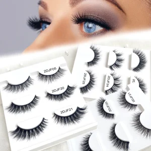 Faux Mink Natural 3d Full Strip Eyelashes 12mm Faux Mink Lahes With Private Label Packaging Eyelashes