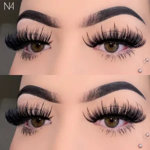 Faux Mink Natural Lightweight Lashes With Spike Strip Lashes Reusable Eyelash Extensions 15mm 20mm Wet Eyelashes Spikes