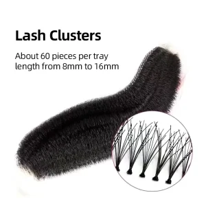 Faux Mink Self-Apply DIY Lash Superfine Band Pre-Cut Lash Segments Threaded Eyelashes