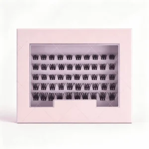Faux Mink Spiky Manga Reusable 9 16mm C D Curl DIY Thin Base PBT Individual Fluffy Lash Extension Kit Cluster