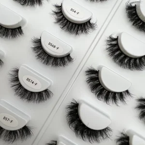 Faux Mink Strip Eyelashes Silk Fluffy Lashes Luxury D Curl Fake Dramatic Fluffy Soft Faux Mink Strip Eyelashes