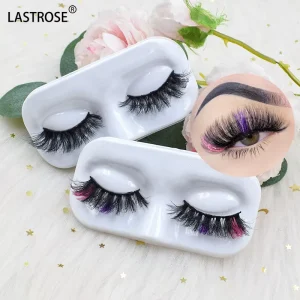 Faux Mink Strip Lashes with Glitter Lash Strips Color 15mm 20mm Glitter Lashes Strips Color Diamond Eyelashes