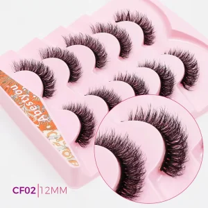 Faux Mink Synthetic Cruelty Free Cross False Mixed Volume Strips Reusable Natural Look 3D Full Strip Custom