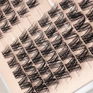 Faux Mink Wispy Volume Clear Band Lash Clusters Invisible Band Cluster Lash