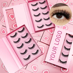 Faux Siberian Mink Full Strip Eyelashes 3D Fluffy Like Volume Mink EyelashPackaging Box Private Label Pestanas Cilios