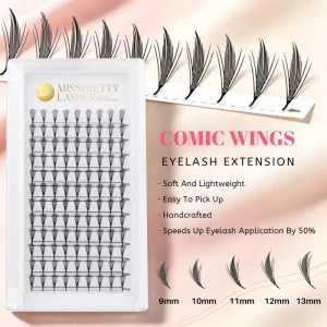 Feather Grafted Comic Spire Grafting Comic ELF Wings Eyelash Extension
