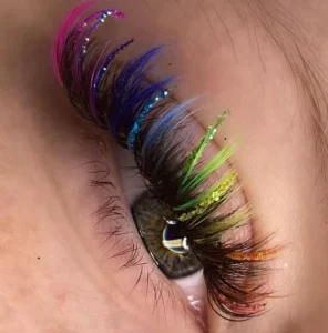 Festival Colour Lash Neon Color Eyelash With Custom Packaging Private Logo Fluorescent Color Mink Eyelashes
