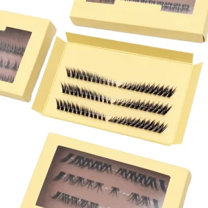 Flared Extended Wing Cluster Lashes Soft Eye Lifting Effect Classic Vintage Fashion Model Styling