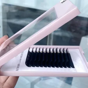 Flourishing Lashes Individual Lashes Natural Long Russian Volume Super Soft Cashmere Feel Matte Black Eyelash Extensions