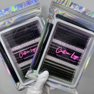Fluffy 20mm Cluster Lashes 80d 100d Cluster Kits With Tools Custom Logo for Individual DIY Eyelashes Vendor