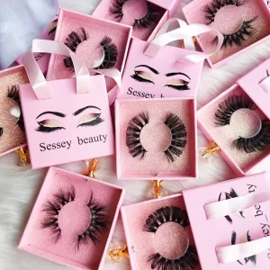 Fluffy 25mm Mink Eyelash Bulk Lashes Vendor Natural False Eyelashes 3D Real Mink Lashes Wispy 25mm Eyelashes