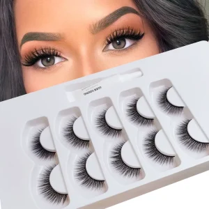 Fluffy 3d Mink Vegan Eyelash Korea Mink False Lashes Full Strip Eyelashes Sets