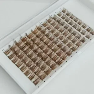 Fluffy Brown DIY Cluster Lashes Natural Brown Segmented False Volume Self-Adhesive Eyelashes