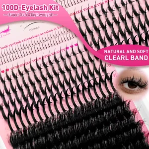 Fluffy Cloud Light Fiber Cluster Lashes Invisible Slim Root Smooth Soft Texture All Day Zero Burden Comfort Wear