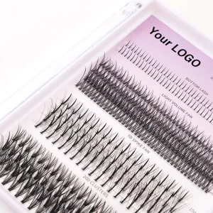 Fluffy Cluster Lash Human Style Synthetic Hair False Eyelashes Glitter Natural Russian Faux Cils Mink Eyelash Mink