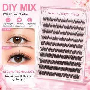 Fluffy DIY Cluster Lashes Classic Bottom Lashes Extensions 3D Individual Lash Extension Segments