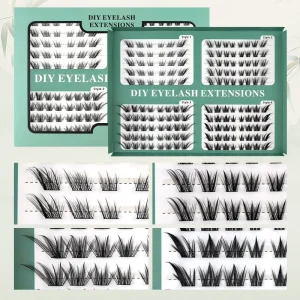 Fluffy DIY Cluster Lashes Individual Segment False Eyelashes Lightweight Comfortable Eye Decoration Lashes Segmented Lash Strips